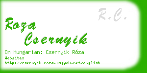 roza csernyik business card