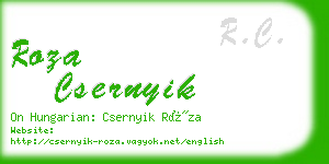 roza csernyik business card